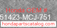 Honda 51423-MCJ-751 genuine part number image
