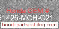 Honda 51425-MCH-C21 genuine part number image