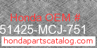 Honda 51425-MCJ-751 genuine part number image