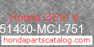 Honda 51430-MCJ-751 genuine part number image