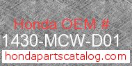 Honda 51430-MCW-D01 genuine part number image