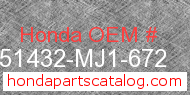 Honda 51432-MJ1-672 genuine part number image