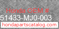 Honda 51433-MJ0-003 genuine part number image