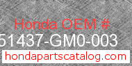 Honda 51437-GM0-003 genuine part number image