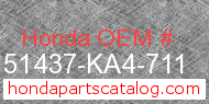 Honda 51437-KA4-711 genuine part number image