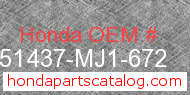 Honda 51437-MJ1-672 genuine part number image