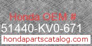 Honda 51440-KV0-671 genuine part number image
