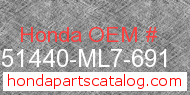 Honda 51440-ML7-691 genuine part number image