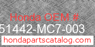 Honda 51442-MC7-003 genuine part number image