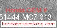 Honda 51444-MC7-013 genuine part number image