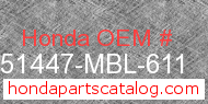 Honda 51447-MBL-611 genuine part number image