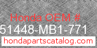 Honda 51448-MB1-771 genuine part number image