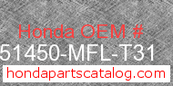 Honda 51450-MFL-T31 genuine part number image