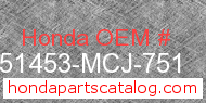 Honda 51453-MCJ-751 genuine part number image