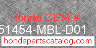 Honda 51454-MBL-D01 genuine part number image