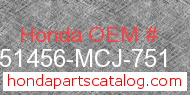 Honda 51456-MCJ-751 genuine part number image