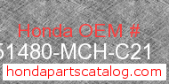 Honda 51480-MCH-C21 genuine part number image