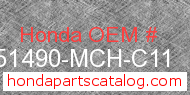 Honda 51490-MCH-C11 genuine part number image