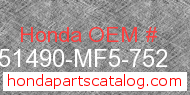 Honda 51490-MF5-752 genuine part number image