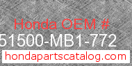 Honda 51500-MB1-772 genuine part number image