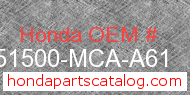 Honda 51500-MCA-A61 genuine part number image