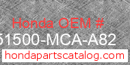 Honda 51500-MCA-A82 genuine part number image