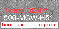 Honda 51500-MCW-H51 genuine part number image