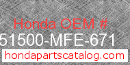Honda 51500-MFE-671 genuine part number image