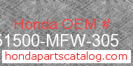 Honda 51500-MFW-305 genuine part number image