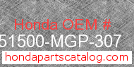 Honda 51500-MGP-307 genuine part number image