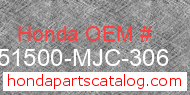 Honda 51500-MJC-306 genuine part number image
