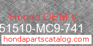 Honda 51510-MC9-741 genuine part number image