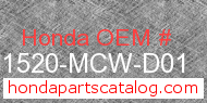 Honda 51520-MCW-D01 genuine part number image