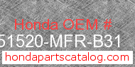 Honda 51520-MFR-B31 genuine part number image