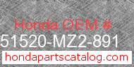 Honda 51520-MZ2-891 genuine part number image