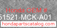 Honda 51521-MCK-A01 genuine part number image