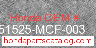 Honda 51525-MCF-003 genuine part number image