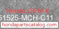 Honda 51525-MCH-C11 genuine part number image