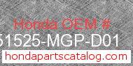 Honda 51525-MGP-D01 genuine part number image