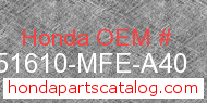 Honda 51610-MFE-A40 genuine part number image
