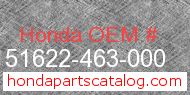 Honda 51622-463-000 genuine part number image