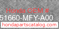 Honda 51660-MFY-A00 genuine part number image