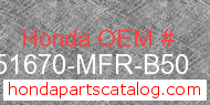 Honda 51670-MFR-B50 genuine part number image