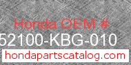 Honda 52100-KBG-010 genuine part number image