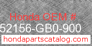Honda 52156-GB0-900 genuine part number image