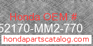Honda 52170-MM2-770 genuine part number image
