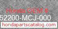Honda 52200-MCJ-000 genuine part number image