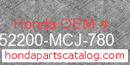 Honda 52200-MCJ-780 genuine part number image