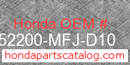 Honda 52200-MFJ-D10 genuine part number image