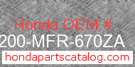 Honda 52200-MFR-670ZA genuine part number image